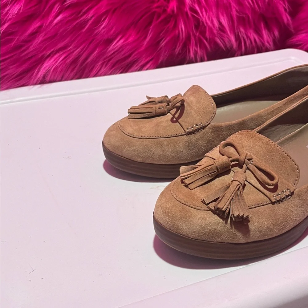 FitFlop Tan Suede Tassel Loafers for Women